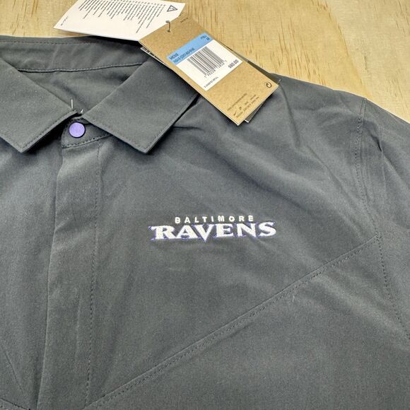 NEW Baltimore Ravens Nike Sideline Lockup Performance Polo Shirt Black MD M - Picture 6 of 11